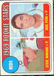 1969 Topps Baseball Cards      339     Rookie Stars-Steve Mingori RC-Jose Pena RC